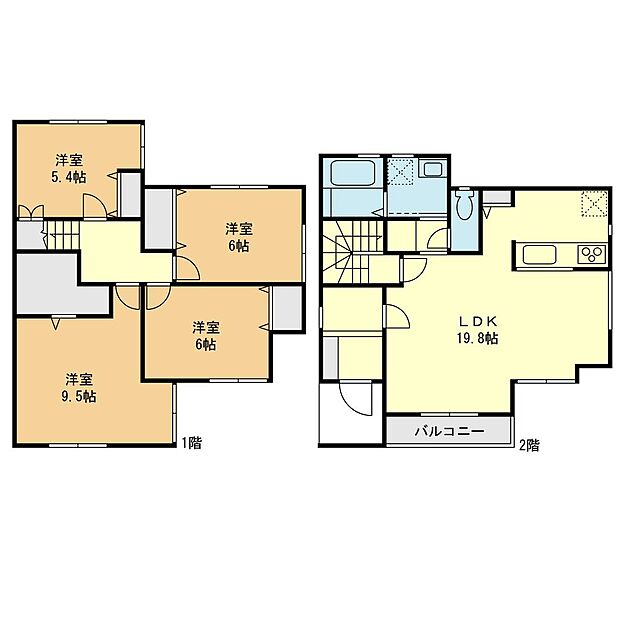 【4LDK】3号棟間取図