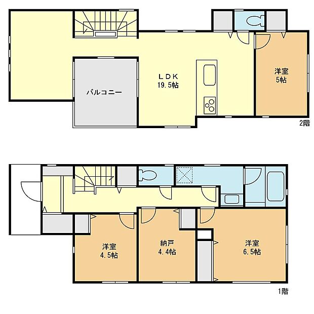 【3LDK+S】間取図