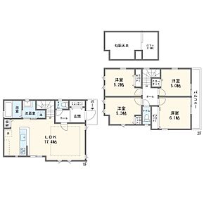 間取図1号棟 