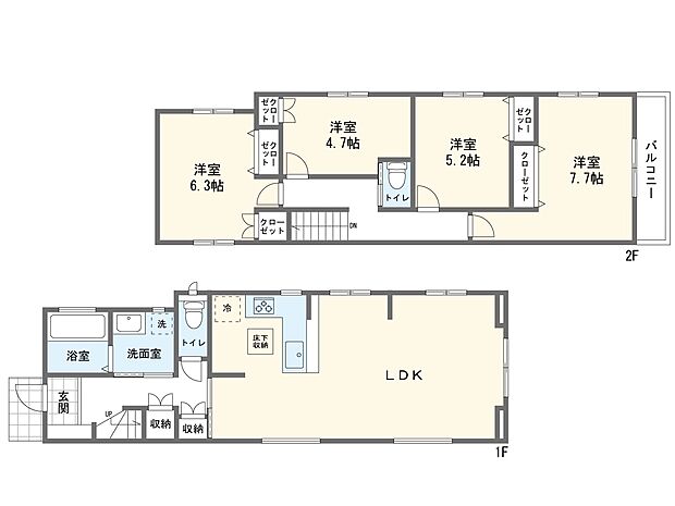 【4LDK】10号棟間取図