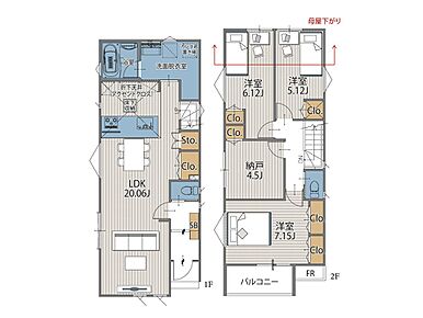 2号棟間取図 