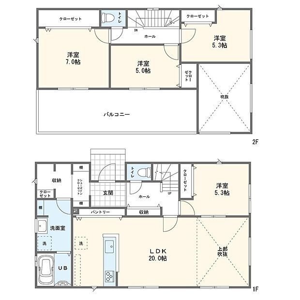 【4LDK】間取図