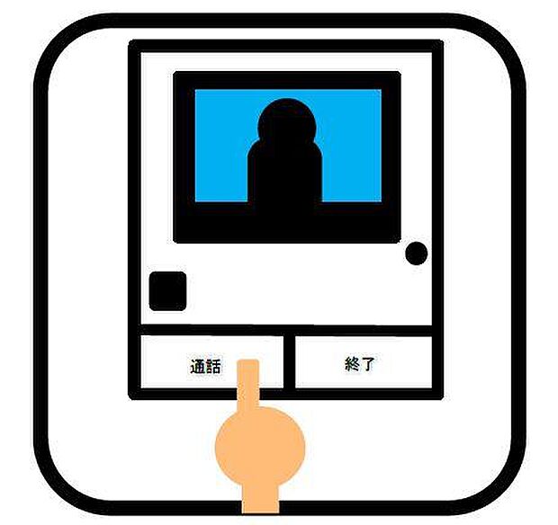 【TVモニター付きインターホン】ＴＶモニター付インターホンでセキュリティ面にも配慮。来客を確認できるだけでなく、録画機能で留守中の来訪者の確認ができます！学校から帰ったお子様のお留守番にも安心なセキュリティ設備ですね。