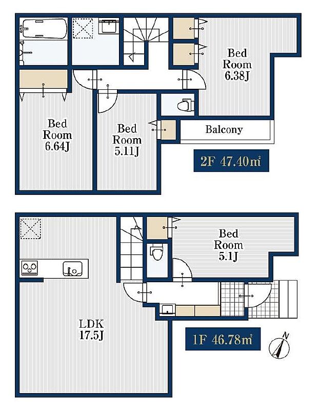 【区画図+建物プラン例】2区画参考プラン:4LDK/建物面積94.18m2/建物価格1320万円