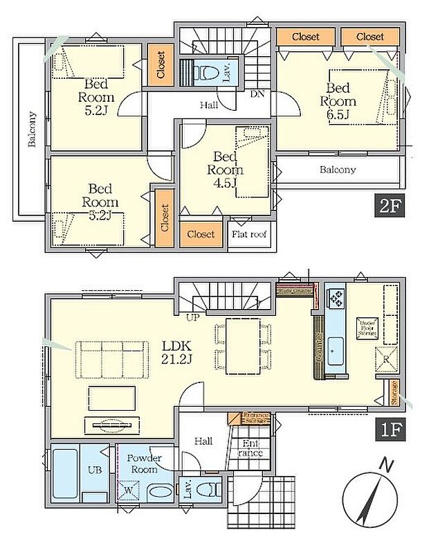【4LDK】4号棟間取り