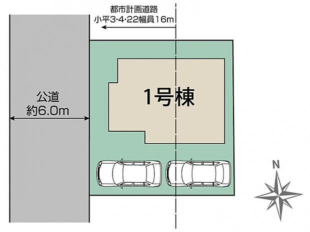小平小川町1棟 区画図