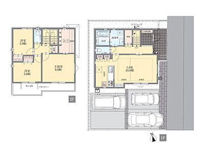 ※土地面積に協定道路52.83ｍ2を含みます。 