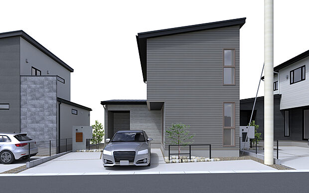 No.2号棟　外観イメージ
落ち着いた色合いと素材感が魅力の外観。飽きのこないシンプルなデザインが長く愛されます。