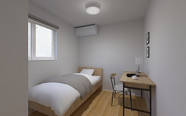 【No.3号棟 2階洋室】子ども部屋やワークスペースとして使いやすい2階洋室。家具配置もしやすく、成長やライフスタイルの変化に対応できる空間です。