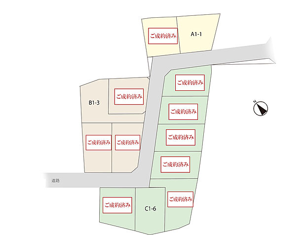 区画図 残りわずかとなりました。