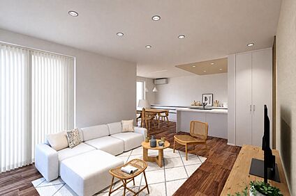【建築例】サーラタウン刈谷小垣江No.1リビング完成予想図