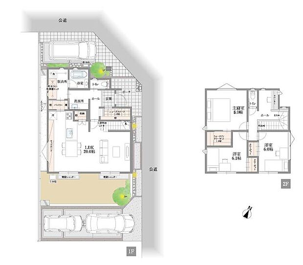 【3LDK+2S】～水周り動線が良く、家事効率をUPさせてくれる家～