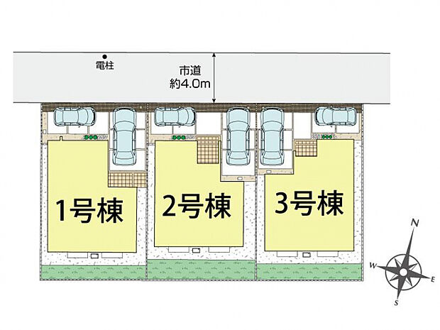 小金井市前原町3丁目3棟 区画図