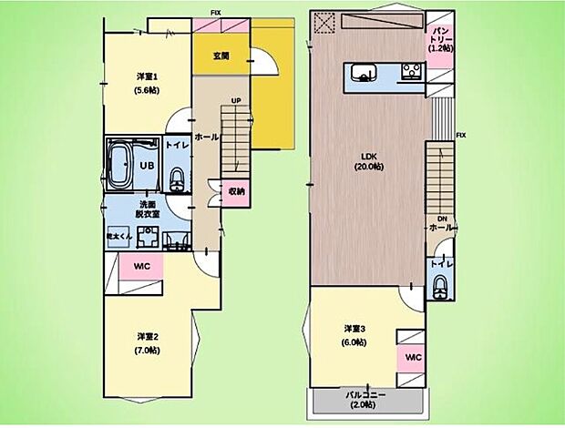 【3LDK】■パントリー
■角地
■ウォークインクローゼット