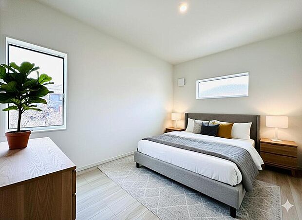 ◇◆洋室◆◇窓からの光が明るく包み込む、心地よい洋室。一日の疲れを癒すことのできる空間。本画像はCGで作成しており、実際に現地に家具は置かれておりません。また、価格に家具は含まれておりません。