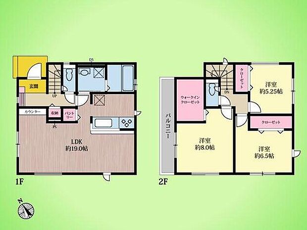 ◇◆間取り図◆◇4999万円、3LDK、土地面積116.7m2、建物面積96.04m2 　約19帖のLDKは、家具を置いてもゆとりのある広さで、ご家族のくつろぎの場所に。