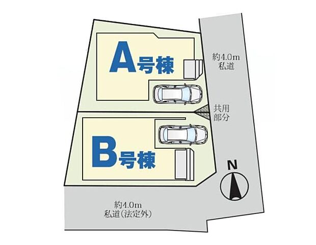 埼玉高速鉄道「新井宿」駅バス12分下車後歩1分でアクセス良好のエリア。南向き角地に面しているため、光と風を取り込みやすく、また防犯面でも安心です。