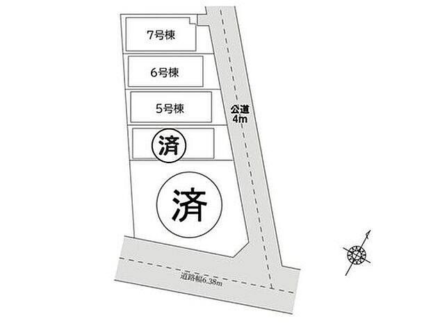 【全体区画図】ビルトインガレージ完備。大切なお車を雨風から守ります。