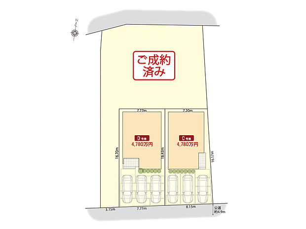 守山区西城の家　区画図