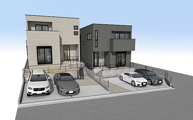 左：A号棟、右：B号棟