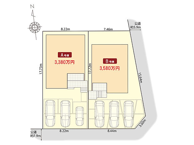 ■並列駐車3台可能（車種による）