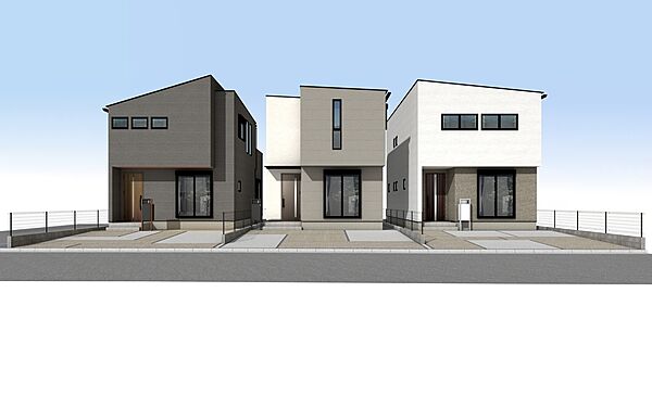 注文住宅から生まれたこだわりの住まい。アクセントのある外観、洗練されたデザイン。間取りにもこだわり、目的ごとに分けられるよう収納スペースを各所に配置しています。
