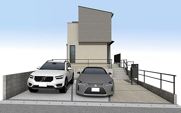 外観パース
並列2台駐車可！