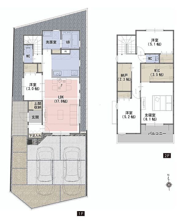 間取り図　LDK17.8帖