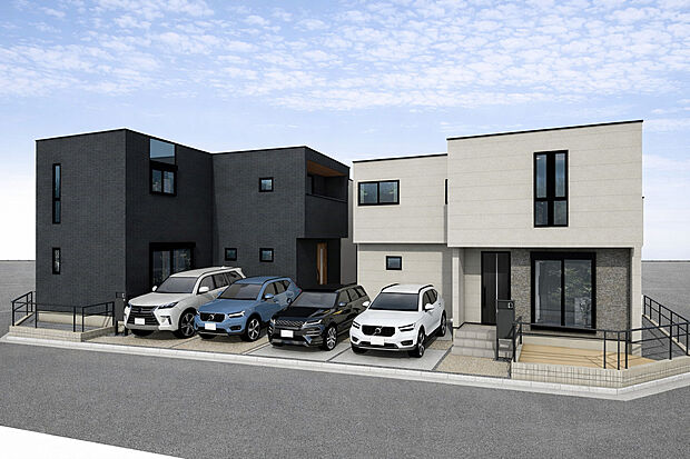 注文住宅から生まれたこだわりの住まい。アクセントのある外観、室内も洗練されたデザインで設計しています。間取りにもこだわり、目的ごとに分けられるよう収納スペースを各所に配置しています。