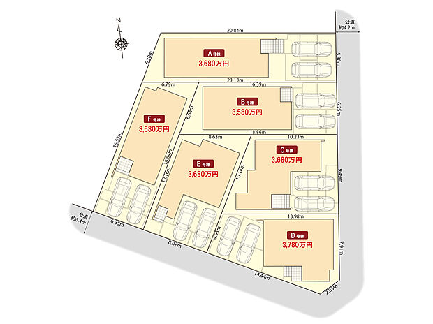 守山区瀬古東の家2期 区画図