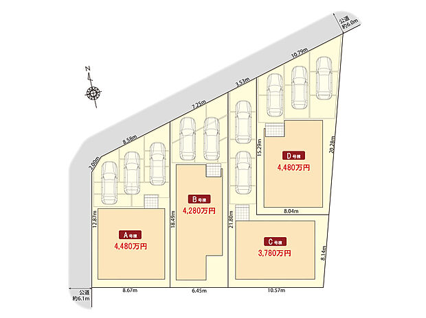 守山区川村町の家3期　区画図
