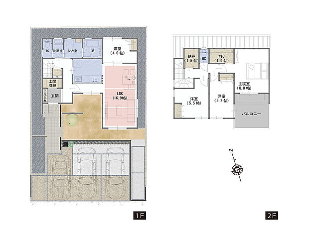 緑区鳴丘3期 間取図