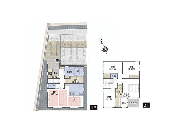 間取図　A号棟