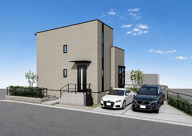 守山区小幡北　外観パース

未完成物件のため、モデルハウスへのご案内も致します！
お気軽に「0120-776-133」へご連絡下さい。
