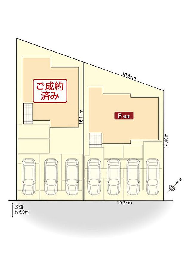 並列駐車4台可！