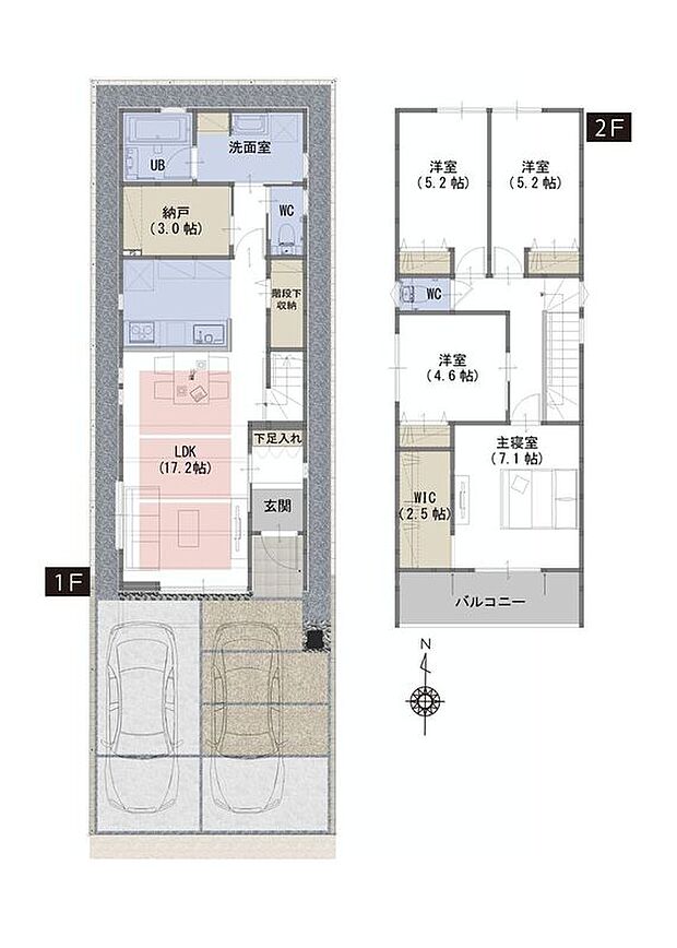 4LDK+WIC+土間収納+納戸