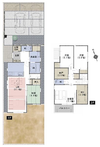 4LDK+WIC+納戸+土間収納