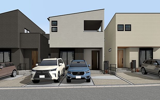 【外観パース　B号棟】■完成済・内覧可■
お気軽にお問合せ下さいませ。