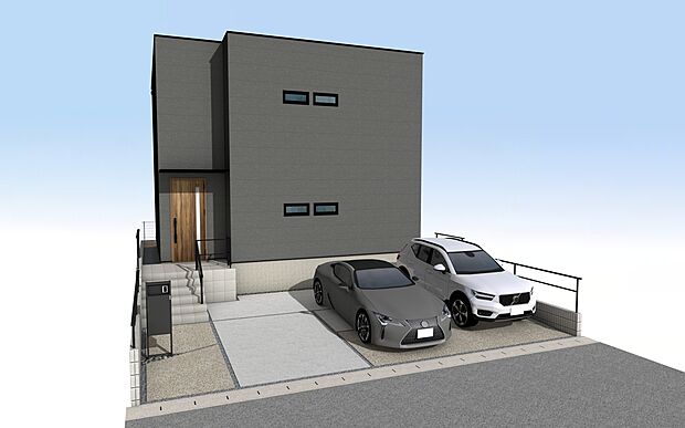 【外観パース】■未完成物件の為、モデルハウスへのご案内も致します。お気軽にお問合せ下さいませ。