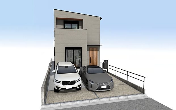 【外観パース】■並列2台駐車可!