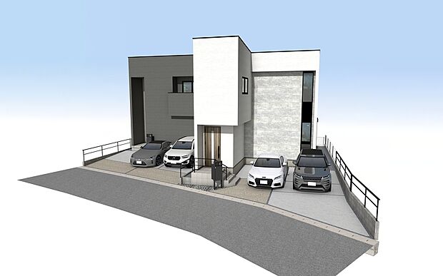 【A・B号棟　外観パース】■未完成物件の為、モデルハウスへのご案内も致します。お気軽にお問合せ下さいませ。