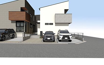 外観パース　Ｂ号棟