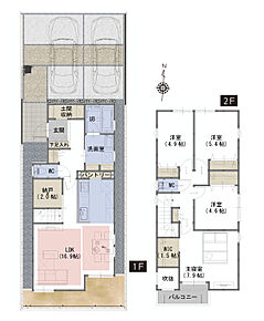 ■吹抜がリビングをより明るく、開放的な空間に
■WIC・納戸・土間収納がある豊富な収納スペース 