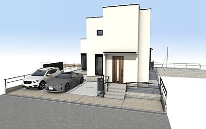 外観パース　B号棟