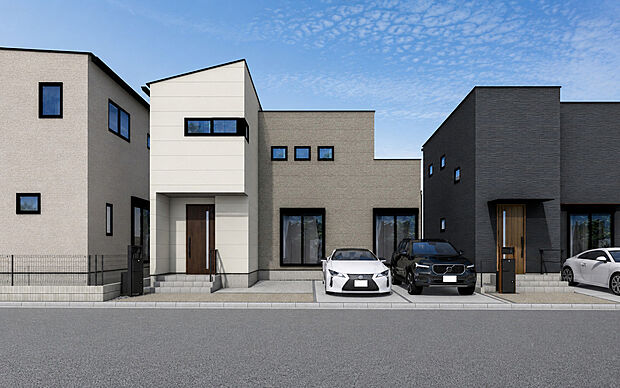 【現地外観パース B号棟】■未完成物件の為、モデルハウスへのご案内も致します。
お気軽に「0120-928-571」までお問合せ下さい!