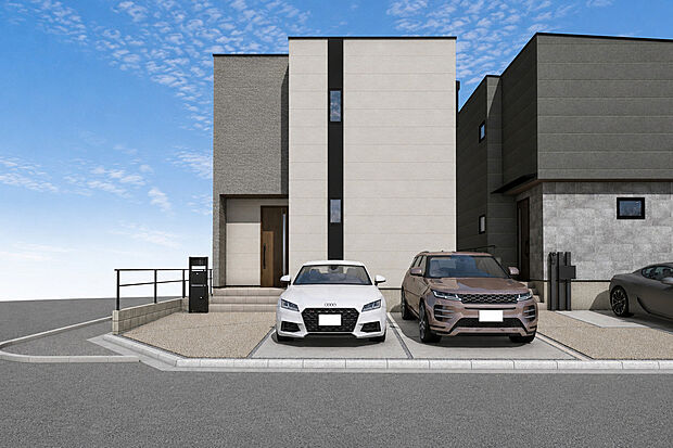 【外観パース B号棟】お気軽にアールプランナー不動産名古屋西営業所【0120-401-500】までお問い合わせください。