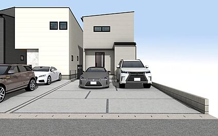 外観パース　A号棟