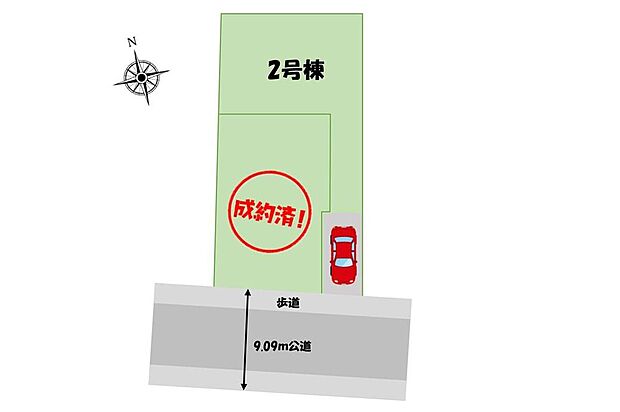 ≪全体区画図≫
都営新宿線「船堀」駅まで徒歩12分！
前面道路には南向きで明るく、歩道もあるのでお子様の通行も安心な立地♪