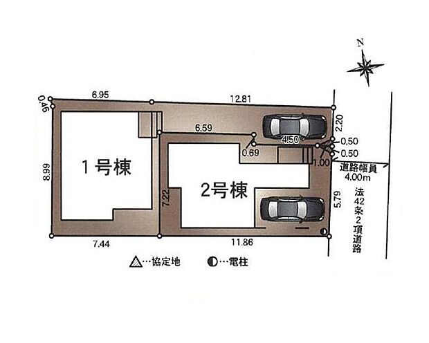 ≪全体区画図≫
敷地内駐車場完備☆周辺は交通量の少ない生活道路なので小さなお子様を持つご家庭も安心です♪