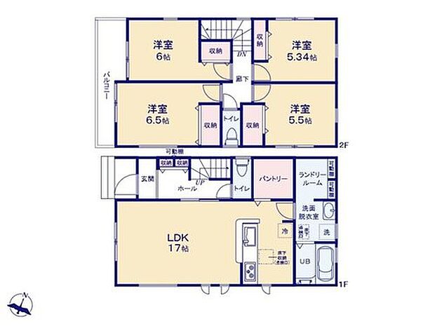 (1号棟)、価格3690万円、4LDK、土地面積120m2、建物面積99.22m2